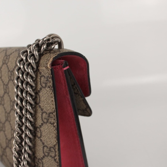 Gucci Dionysus Beige and Pink Mini Bag with Silver Chain - Picture 12 of 16
